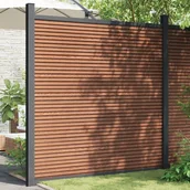 Ogrodzenia - Panel ogrodzeniowy, brązowy, 173x186 cm, WPC - miniaturka - grafika 1