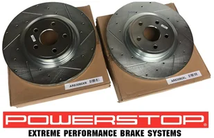 Przednie klocki Z26 + WIERCONE nacinane tarcze hamulcowe POWERSTOP Dodge Durango SRT 6,4 V8 - Tarcze hamulcowe - miniaturka - grafika 5