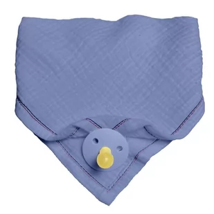 Hi Little One - Bandana, Śliniak Z Zawieszką Na Smoczek Z Organicznej Bio Bawełny Gots Bandana Bibs 3In1 Sky Blue - Śliniaki i fartuszki - miniaturka - grafika 1