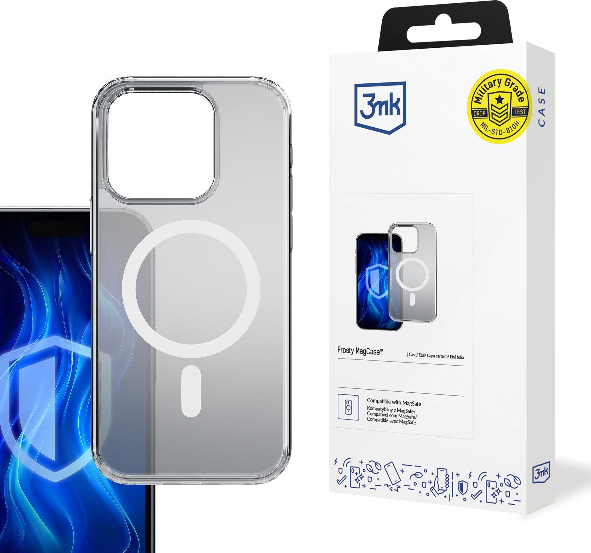 3mk Frosty MagCase White pro Apple iPhone 17 Pro