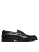 Półbuty męskie - Calvin Klein Półbuty Ess Rubber Band Loafer Lth HM0HM01923 Czarny - miniaturka - grafika 1