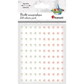 Szkolne artykuły papiernicze - Perełki samoprzylepne 5mm 100szt białe bladoróżowe - Titanum - miniaturka - grafika 1