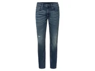 Spodnie męskie - LIVERGY® Jeansy męskie z bawełną, slim fit (Ciemnoniebieski, 50 (34/32)) - miniaturka - grafika 1