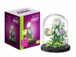 Klocki kwiaty Tulipany pod kloszem 139el 136948 - klocki - Klocki - miniaturka - grafika 1