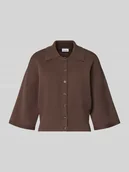 Swetry damskie - Kurtka z dzianiny z mieszanki wiskozy model ‘SHYLA’ - miniaturka - grafika 1