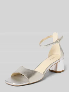 Sandały skórzane z efektem metalicznym model ‘Piper’ - Sandały damskie - miniaturka - grafika 1