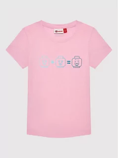 Koszulki dla chłopców - LEGO Wear T-Shirt Lwteach 301 11010109 Różowy Regular Fit Różowy - grafika 1