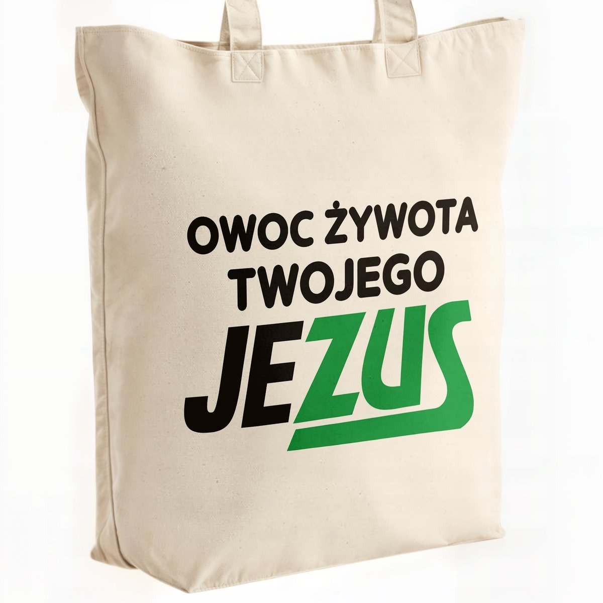 Torba bawełniana premium Owoc Żywota Twojego Jezus Zabawny Prezent