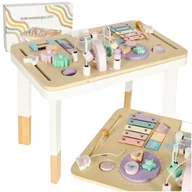 Zabawki interaktywne dla dzieci - Stolik manipulacyjny montessori pastelowy Lulilo - miniaturka - grafika 1