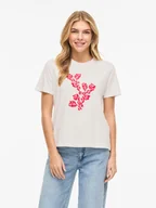 Koszulki i topy damskie - Vila Koszulka "Visybilla" w kolorze biało-czerwonym - miniaturka - grafika 1