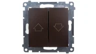 Wyłączniki światła i elektryczne - Kontakt Simon KONTAKT - SIMON Przycisk żaluzjowy brąz mat DZP1.01/46 - miniaturka - grafika 1