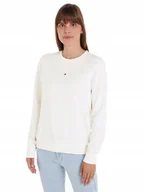Bluzy damskie - TOMMY HILFIGER BLUZA DAMSKA TJW REG TONAL LINEAR CREW ECRU r.XS - miniaturka - grafika 1