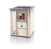 Kuchnie węglowe - Senko C-20 kuchnia c.o. na drewno, kremowa - miniaturka - grafika 1