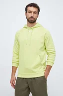 Bluzy męskie - Under Armour bluza męska kolor zielony z kapturem gładka - miniaturka - grafika 1