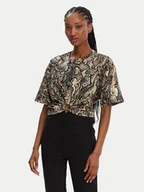 Koszulki i topy damskie - Just Cavalli T-Shirt 78PAHE01 Brązowy Regular Fit - miniaturka - grafika 1