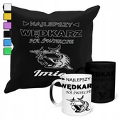 Gadżety dla niej i dla niego - ZESTAW KUBEK MAGICZNY ZMIENIAJĄCY KOLOR + POSZEWKA WĘDKARZ PREZENT+IMIĘ - miniaturka - grafika 1