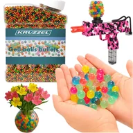 Zabawki militarne - Kulki żelowe, hydrożelowe wodne, 50000 szt, 7,5 mm, do pistoletu karabinu kwiatów, kolorowe KRUZZEL! - miniaturka - grafika 1