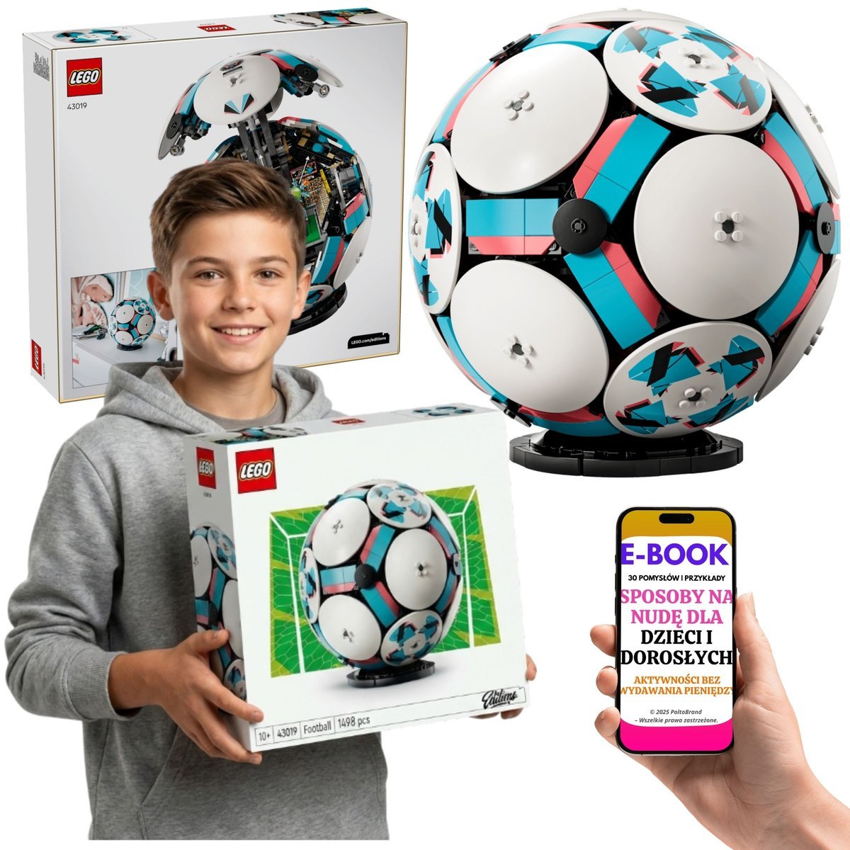 LEGO PIŁKA NOŻNA 43019 Kolekcjonerski Zestaw Dla Kibica + E-BOOK-3