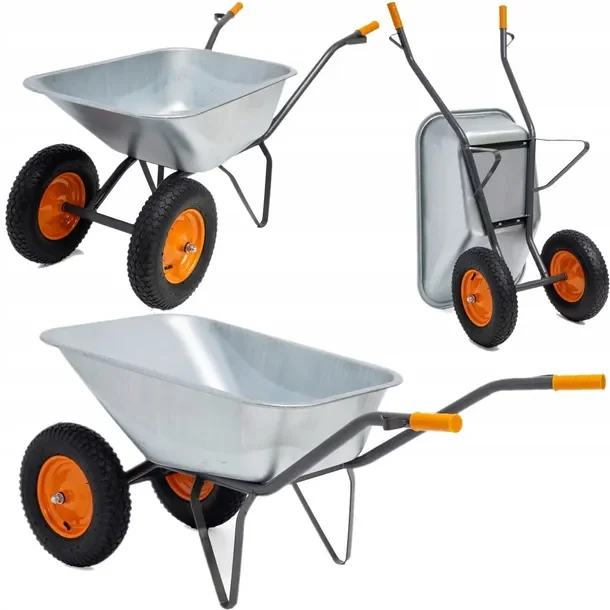PREMIUM Taczka OGRODOWA Dwukołowa KOLEBA OCYNK 380kg 140L Ultra mocna VIP!