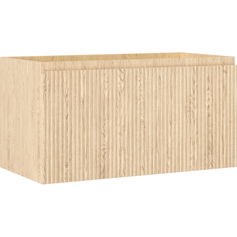 Mexen Rivel szafka łazienkowa podumywalkowa 90 cm, 1 szuflada, ryflowana , dąb - 91A20-09047-1-BF81