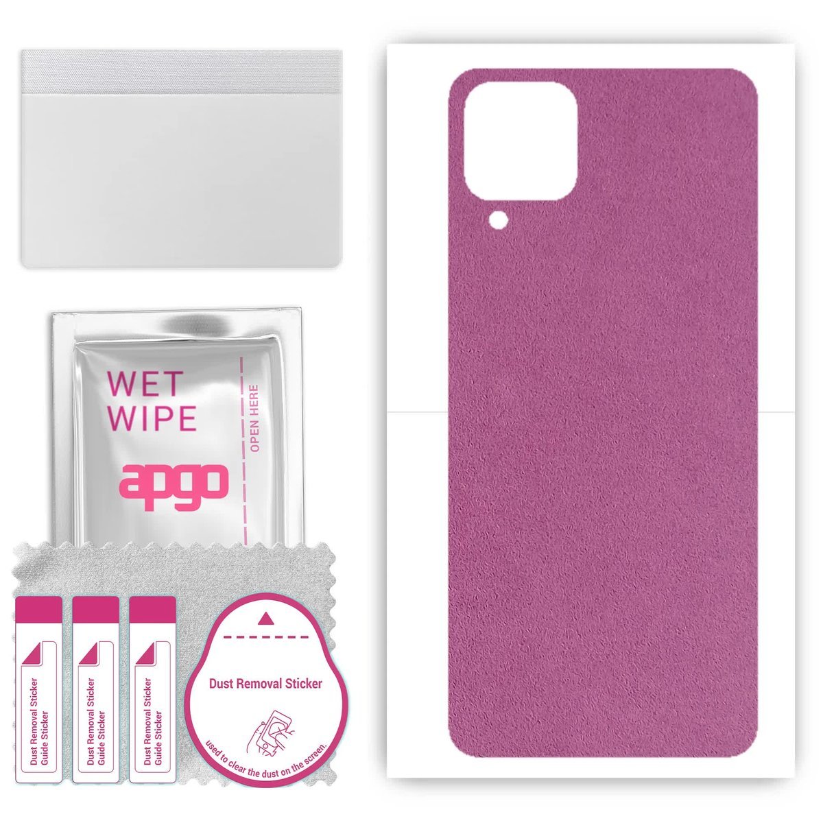 Folia naklejka skórka strukturalna na TYŁ Zamsz do Samsung Galaxy A12 - Zamsz Fioletowy - apgo SKINS