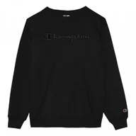 Bluzy sportowe damskie - Damska bluza dresowa nierozpinana bez kaptura Champion Rochester Crewneck Sweatshirt - czarna - CHAMPION - miniaturka - grafika 1