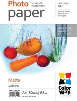 ColorWay Matte Photo Paper A4 135g/m2 50 sheets PM135050A4
