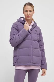 Kurtki damskie - adidas kurtka puchowa damska kolor fioletowy zimowa - grafika 1
