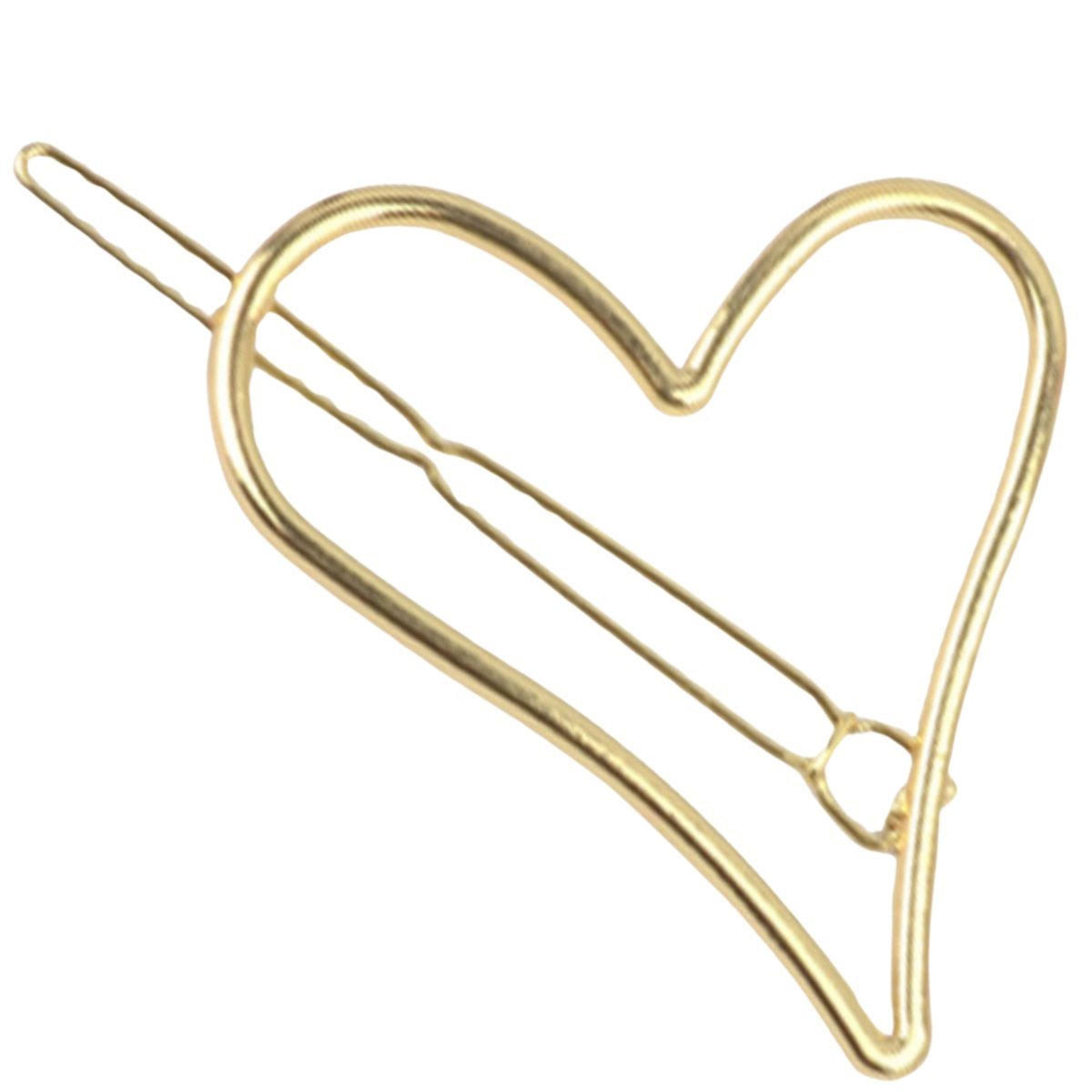 Spinka Wsuwka Złota do Włosów Ozdobna Serce Metalowa Lekka i Wytrzymała