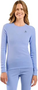 Bielizna termoaktywna z długim rękawem Odlo BL TOP crew neck l/s ACTIVE WARM roz. M Niebiesko-szara - Bielizna sportowa męska - miniaturka - grafika 1