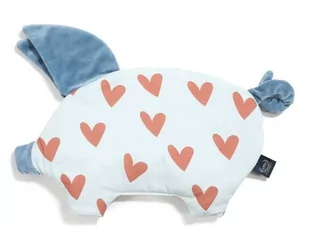 Poduszka Podusia Sleepy Pig Cotto Heartbeat Blue La Millou - Kołdry i poduszki dla dzieci - miniaturka - grafika 1
