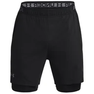 Spodenki męskie - Męskie szorty Under Armour Vanish Woven 2in1 Sts Rozmiar: M / Kolor: czarny/szary - miniaturka - grafika 1