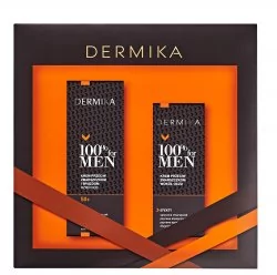 Dermika zestaw prezentowy 100% for Men krem wygładzający 40+ 50ml + krem pod oczy 15ml - Zestawy kosmetyków męskich - miniaturka - grafika 1