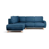 Narożniki - Niebieski sztruksowy rozkładany narożnik (lewostronny) Tori – Bonami Selection - miniaturka - grafika 1