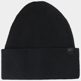 Czapka 4F Czarna Zimowa Uniseks 4FWAW25ACAPU556 Czarny - Czapki damskie - miniaturka - grafika 1