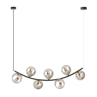 Ritz lampa wisząca 7xE14 czarna/grafitowa 1297/7 - Lampy sufitowe - miniaturka - grafika 1