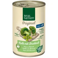 Mokra karma dla psów - REAL NATURE Superfood Adult Cielęcina z brokułami 6x400 g - miniaturka - grafika 1