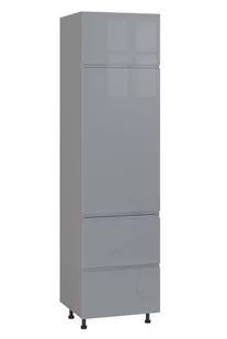 Rimini Słupek Ds2-60-220 Hk-Xs_Modern Prawy Szary Połysk - Meble kuchenne - miniaturka - grafika 1