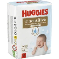 Chusteczki nawilżane - Huggies Baby Wipes Pure Extra sens plastic free, 3x48 sztuk - miniaturka - grafika 1