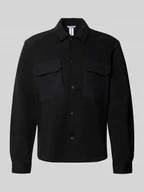 Kurtki męskie - Kurtka koszulowa o kroju regular fit z mieszanki bawełny z kieszeniami na piersi - miniaturka - grafika 1