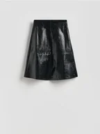 Spódnice - Reserved - Spódnica z imitacji skóry - czarny - miniaturka - grafika 1