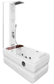 Wanny z hydromasażem - Wanna z hydromasażem i parawanem 170x78 cm MO-0062-170 Prawa - miniaturka - grafika 1