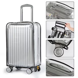 Pokrowiec OCHRONNY na WALIZKĘ BAGAŻ Przezroczysty PODRÓŻNY 26" CALI roz. XL - Pokrowce na ubrania - miniaturka - grafika 1