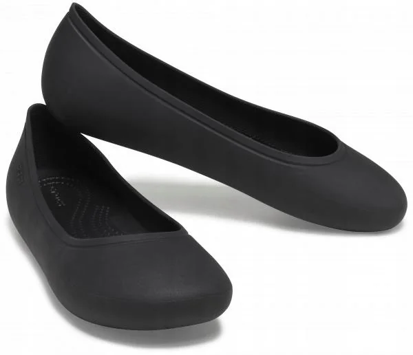 CROCS BROOKLYN FLAT BALERINY GUMOWE KLASYCZNE GŁADKIE Z LOGO 37-38 16MA