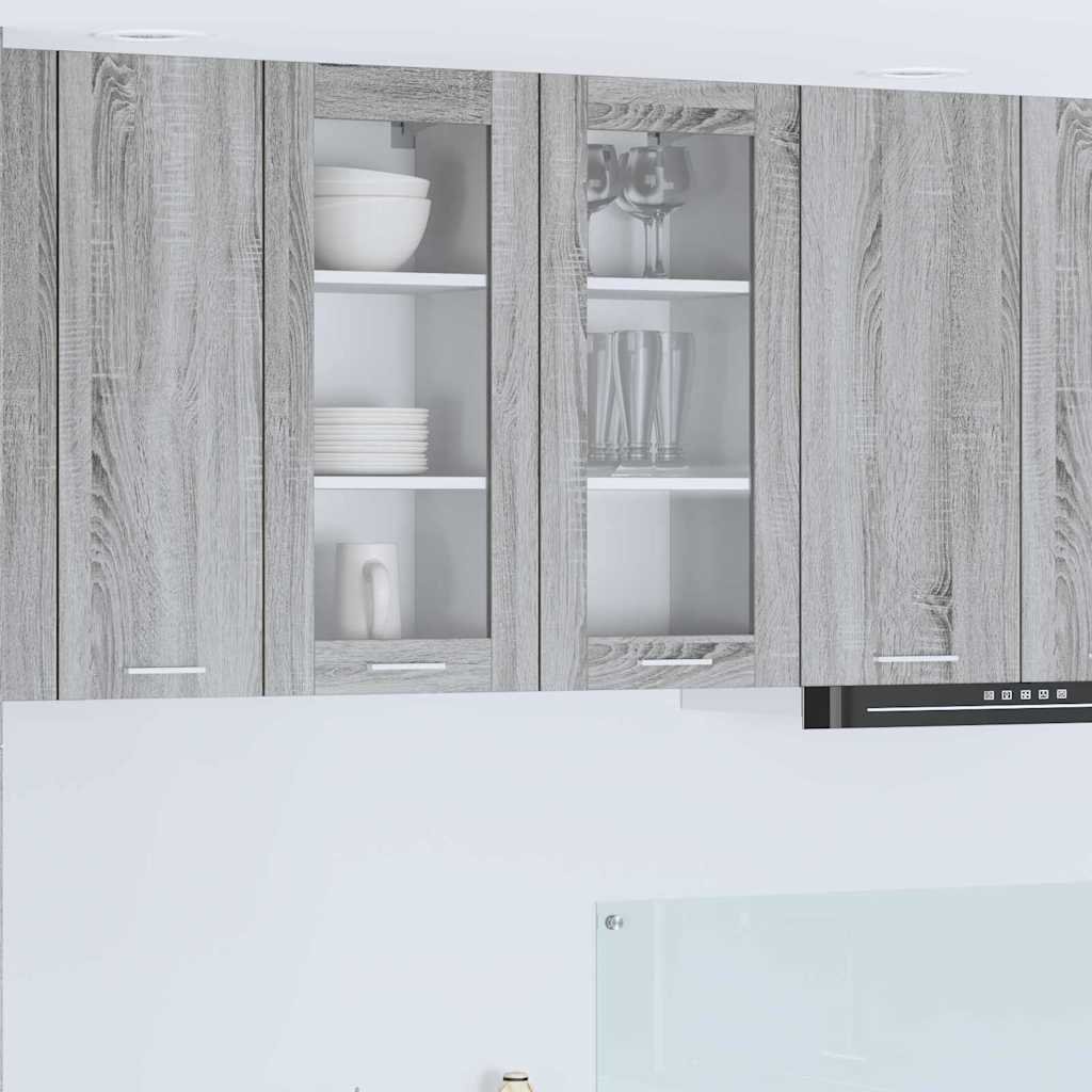 vidaXL vidaXL Szafka wisząca z drzwiami 2 pcs Szary Sonoma 40 x 31 x 80 cm