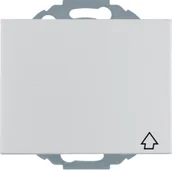 Gniazdka elektryczne - K.5 Berker Gniazdo SCHUKO z pokrywą, alu - miniaturka - grafika 1