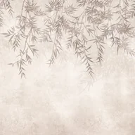 Fototapety - Fototapeta liście bambusa szarymIróżowym - 250 x 300 cm - KOMAR - miniaturka - grafika 1