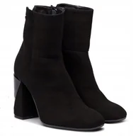 Botki damskie - Maccioni Botki Damskie Czarne Skórzane 40 3B9G2* - miniaturka - grafika 1