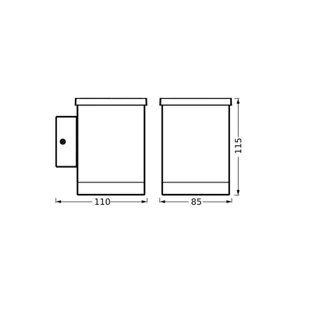 OSRAM kinkiet zewnętrzny LED Solar ENDURA STYLE QUADRO, grafit QUADRO, aluminiowy / szary / cynkowy, stal szlachetna, nowoczesny - Lampy ogrodowe - miniaturka - grafika 1