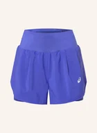 Spodenki damskie - Asics Szorty Do Biegania 2 W 1 Road blau - miniaturka - grafika 1